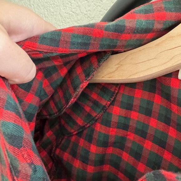 Vintage Cotton Flannel Holiday Plaid Dress - Picture 6 of 10